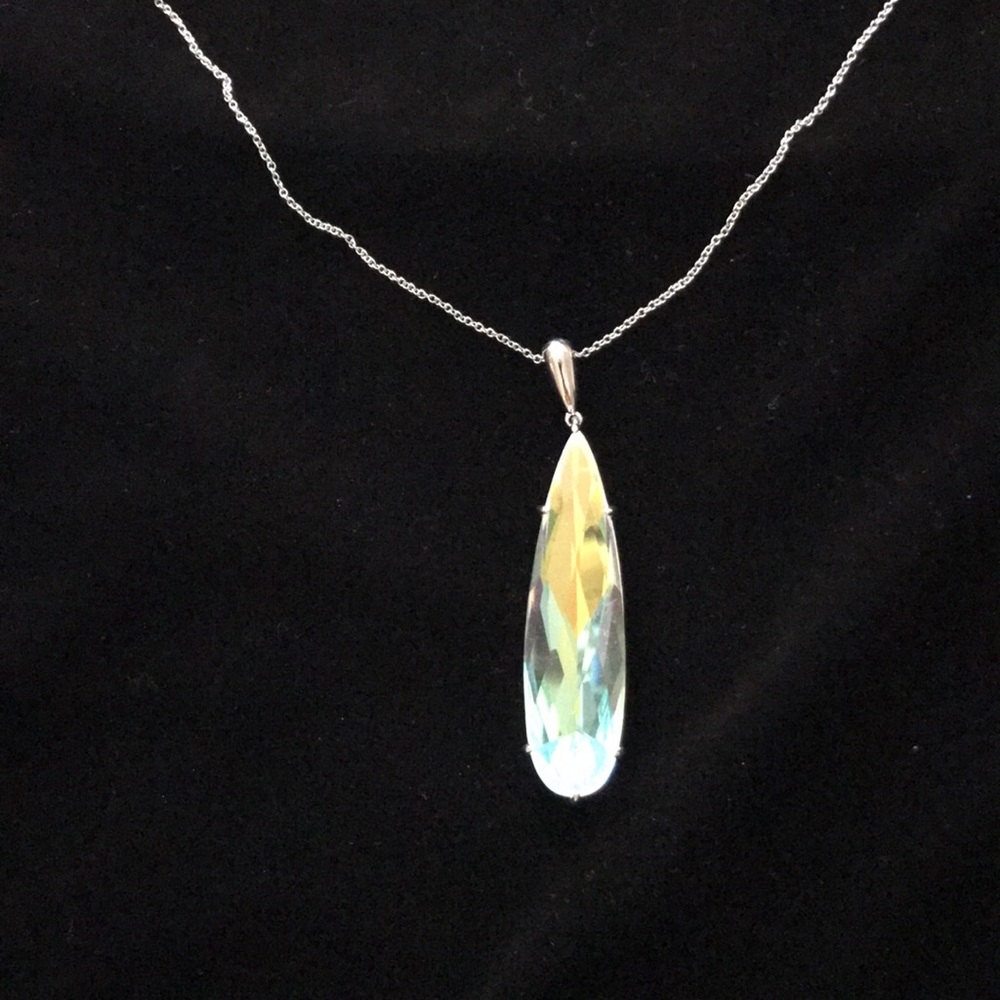 Spartina 449 large prism crystal stone pendant